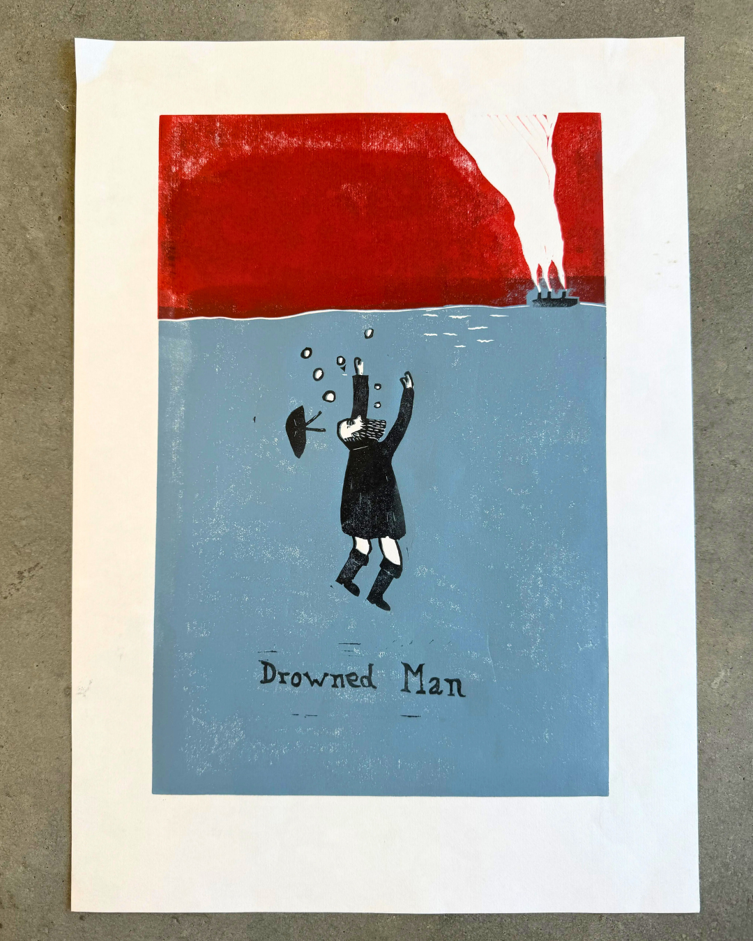 Drowned Man A4 Print