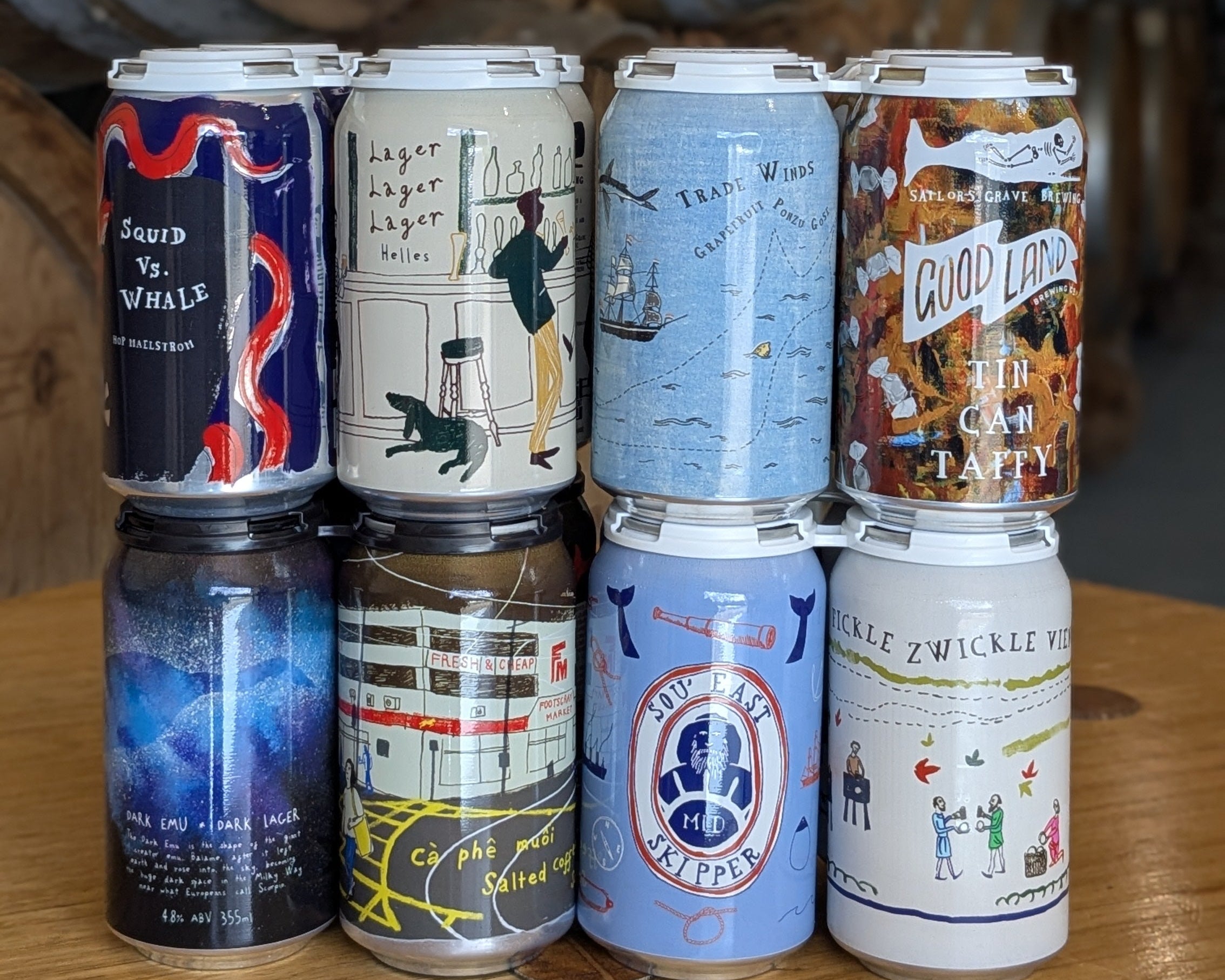 eight beers in deckhands spring box 2025