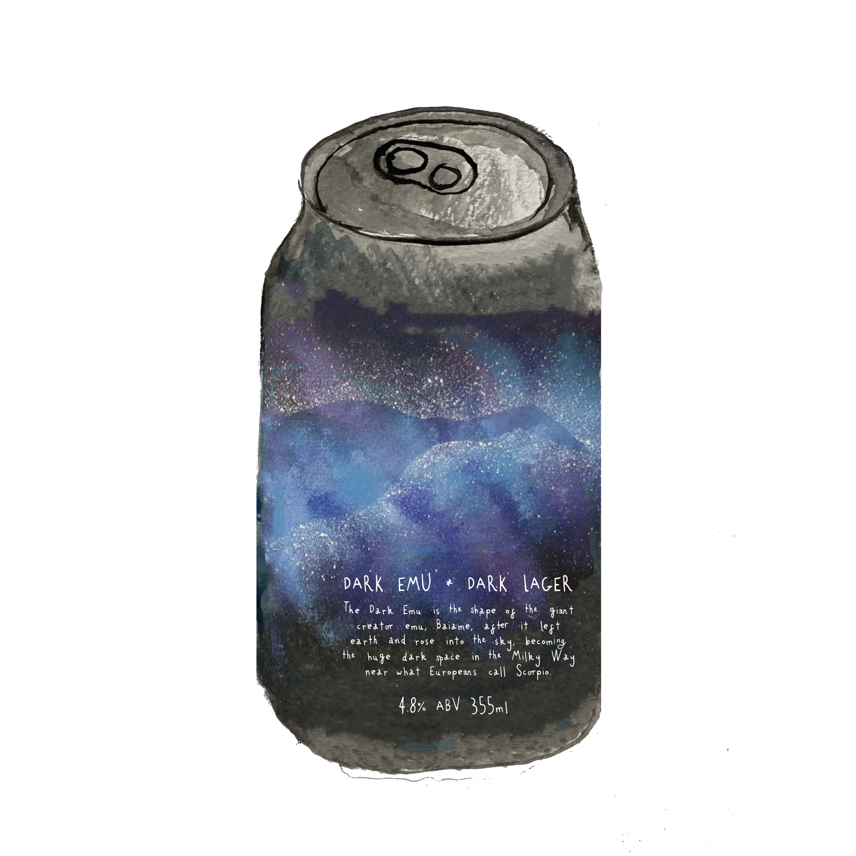 4 Pack of Dark Emu - Dark Lager w/ Native Grass Seed